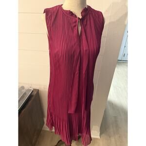 Women's DKNY Chiffon Pleated Dress Knee Length NEW